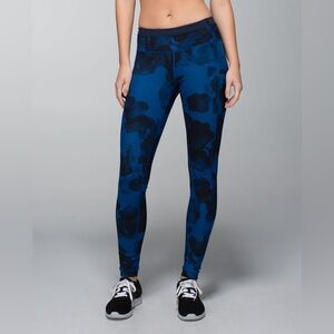 Lululemon Speed Tight I| *Full-On‎ Luxtreme Jumbo Inky Floral Black Inkwell Sz 4